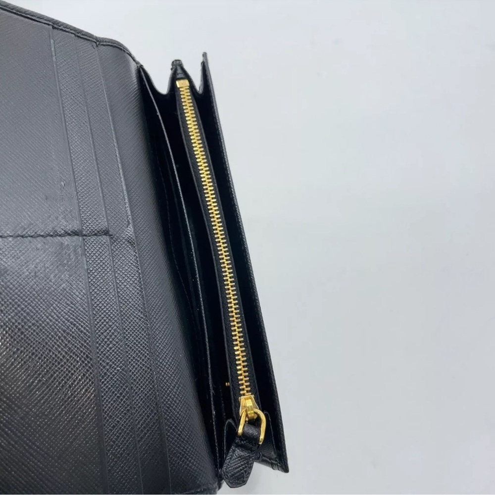 Prada Black saffiano leather Wallet and Card Holder Set W/box - Picture 9 of 16